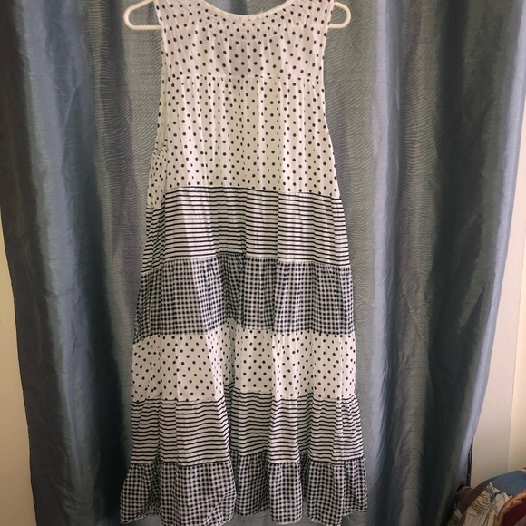 Bishop and young 100% cotton- Black and White Polka Dot Striped Dress - Picture 8 of 8